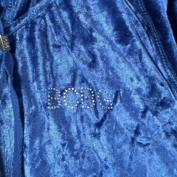 Vintage Y2K BCBG MAXAZRIA Crushed Velvet 2 Piece Velour Bling Outfit Set - Picture 5 of 10